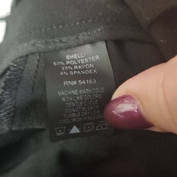 Calvin Klein Size 8 Invisible Curvy Fit Black Business Casual Dress Pants - Picture 6 of 6